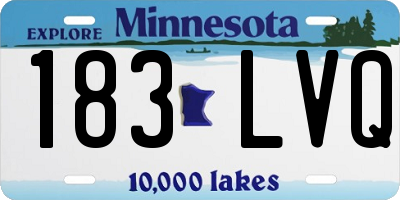 MN license plate 183LVQ
