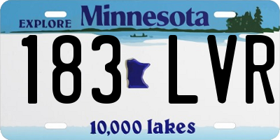 MN license plate 183LVR