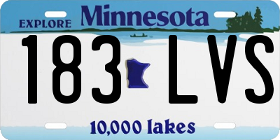 MN license plate 183LVS