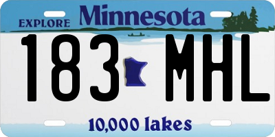 MN license plate 183MHL