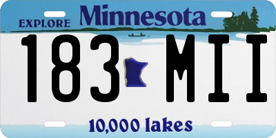 MN license plate 183MII