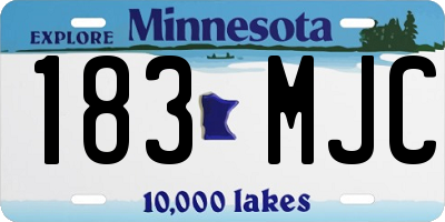 MN license plate 183MJC