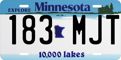MN license plate 183MJT