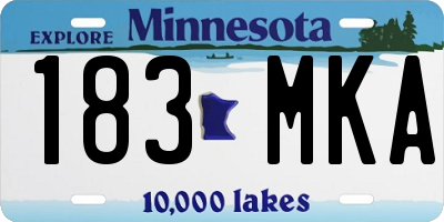 MN license plate 183MKA