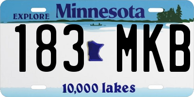 MN license plate 183MKB
