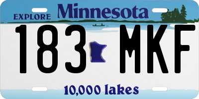 MN license plate 183MKF