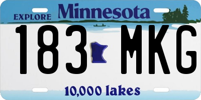 MN license plate 183MKG
