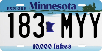 MN license plate 183MYY