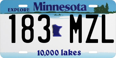 MN license plate 183MZL