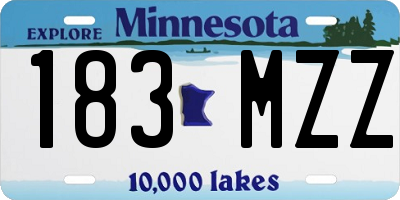 MN license plate 183MZZ