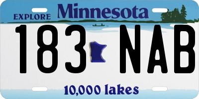 MN license plate 183NAB