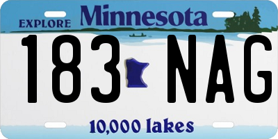 MN license plate 183NAG