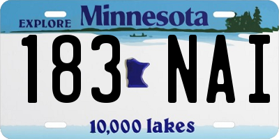 MN license plate 183NAI
