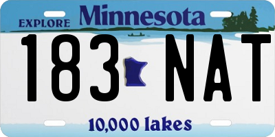 MN license plate 183NAT
