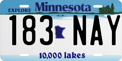 MN license plate 183NAY