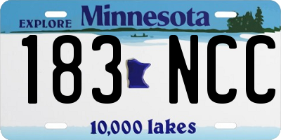MN license plate 183NCC