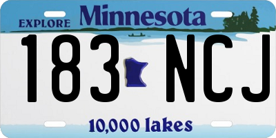 MN license plate 183NCJ