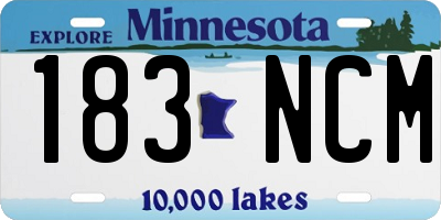 MN license plate 183NCM