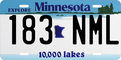 MN license plate 183NML