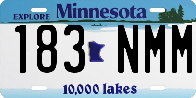 MN license plate 183NMM