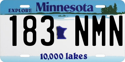 MN license plate 183NMN
