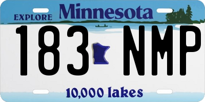 MN license plate 183NMP