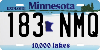 MN license plate 183NMQ