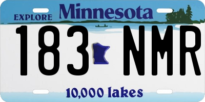 MN license plate 183NMR