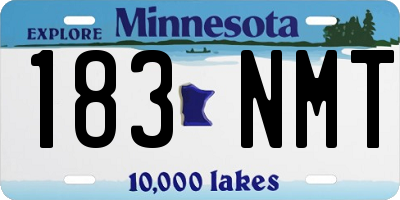 MN license plate 183NMT