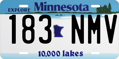 MN license plate 183NMV
