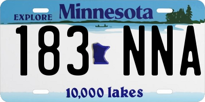 MN license plate 183NNA
