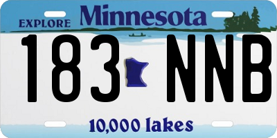 MN license plate 183NNB
