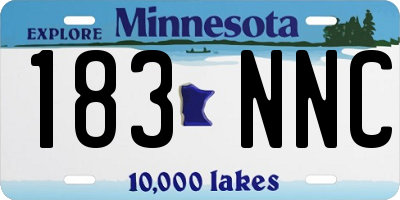 MN license plate 183NNC