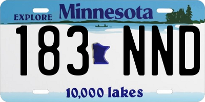 MN license plate 183NND