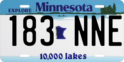 MN license plate 183NNE