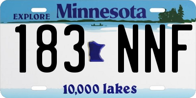 MN license plate 183NNF