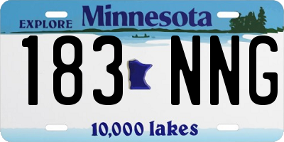 MN license plate 183NNG