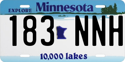 MN license plate 183NNH