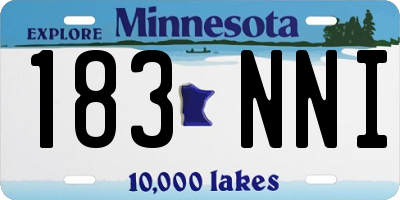 MN license plate 183NNI
