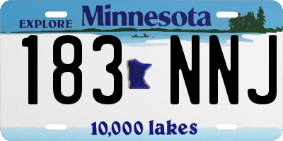 MN license plate 183NNJ