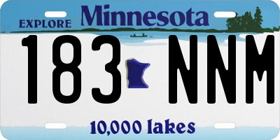 MN license plate 183NNM