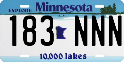 MN license plate 183NNN