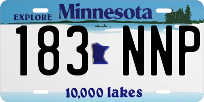 MN license plate 183NNP
