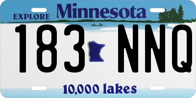 MN license plate 183NNQ