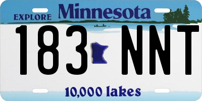 MN license plate 183NNT