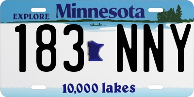 MN license plate 183NNY