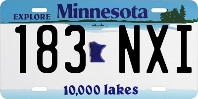 MN license plate 183NXI