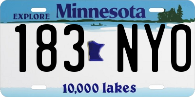 MN license plate 183NYO
