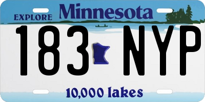 MN license plate 183NYP