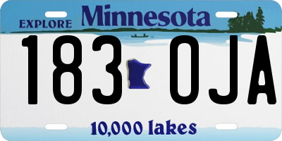MN license plate 183OJA
